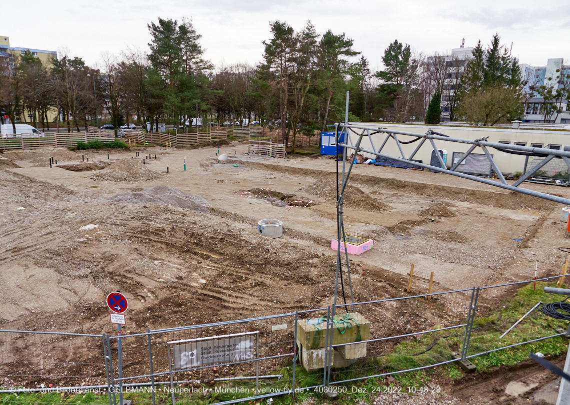 24.12.2022 - Baustelle an der Quiddestraße Haus für Kinder in Neuperlach